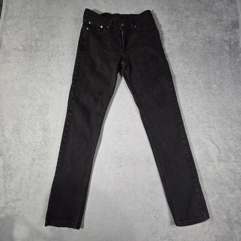 Levi's 511 Slim Fit Black Jeans Mens 30x32 Dark Wash Denim Classic - Picture 2 of 9